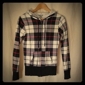 American Dream - Womens Plaid Zip Up Hoodie